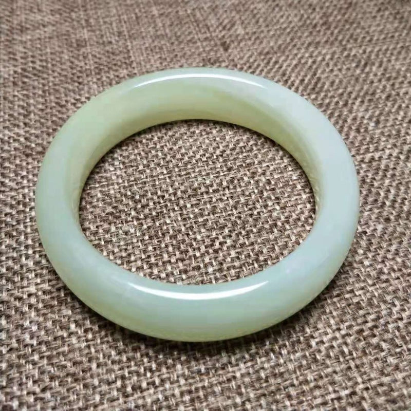 Jade bracelet suet grade white jade bracelet jade simple atmospheric protection