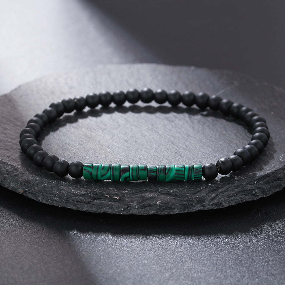 Free Today: Handmade Beaded Skull Bracelet Men's Turquoise Wood Bead Coconut Shell Bracelet Has a Healing Effect