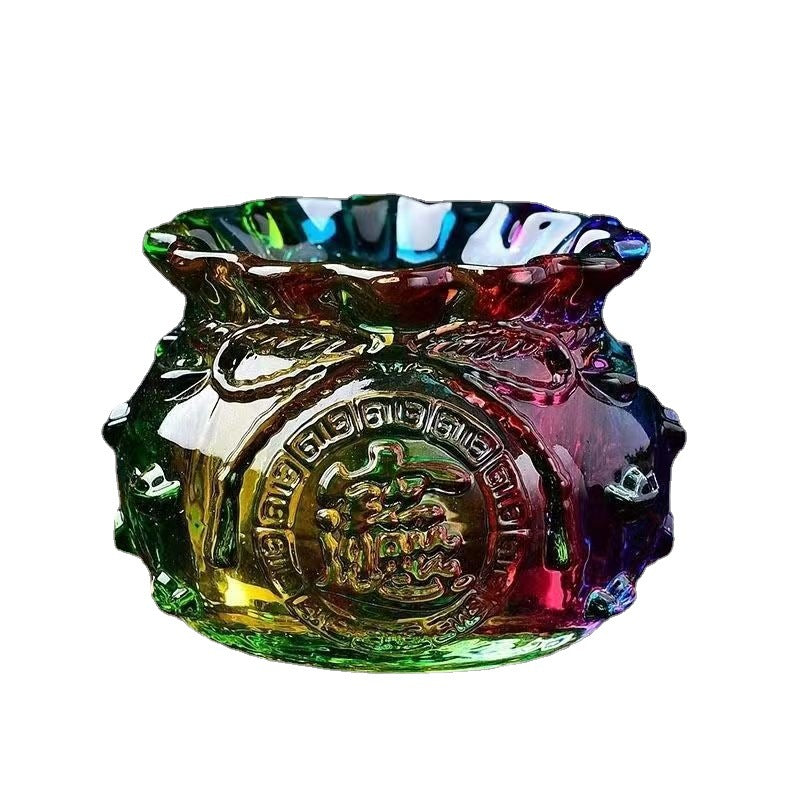 Glazed citrine lucky bag cornucopia