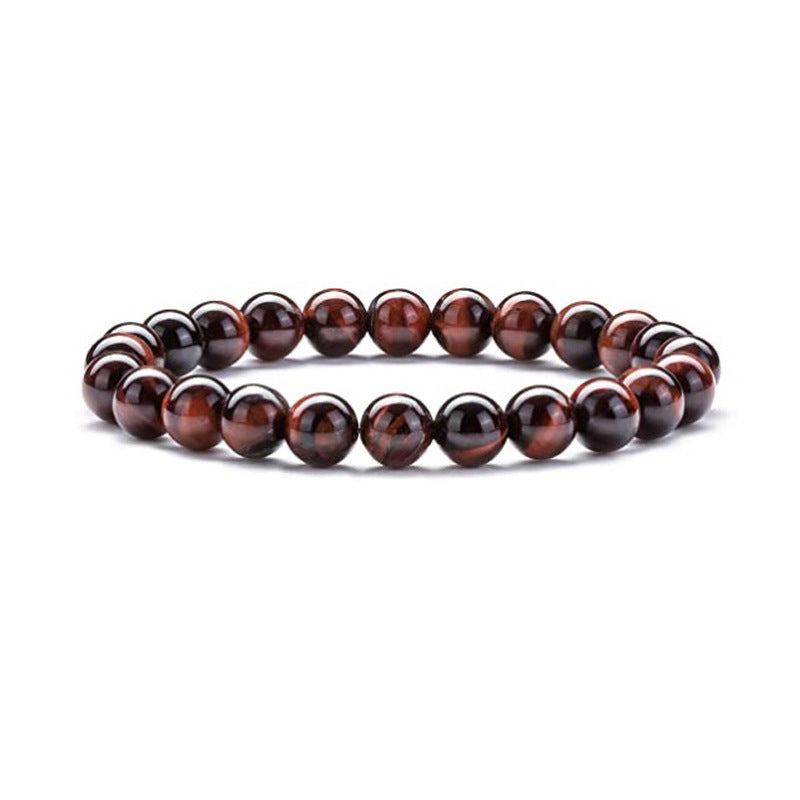 Free Today: Agate Volcanic Stone Round Beads Natural Gems Bracelet Blessing Protection