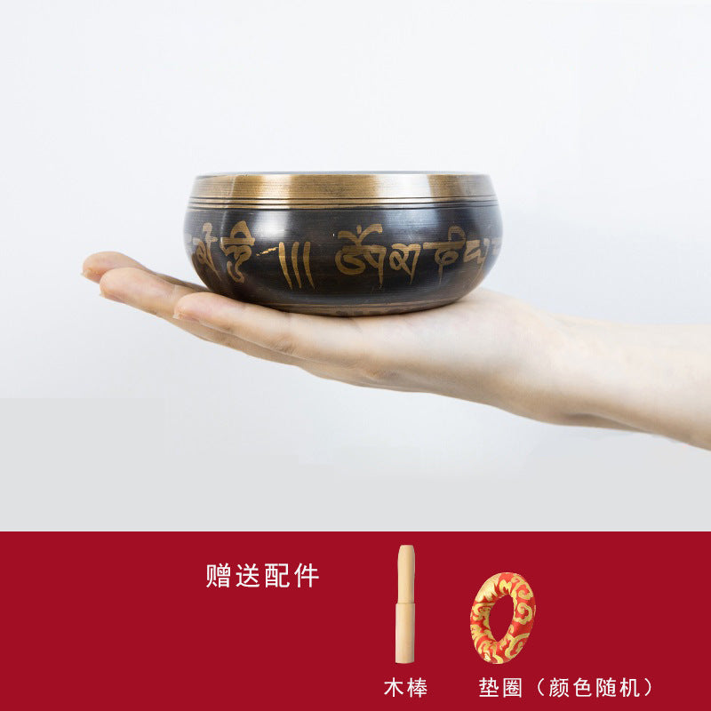 Handmade Tibetan six-character mantra Tibetan bowl sound therapy bowl