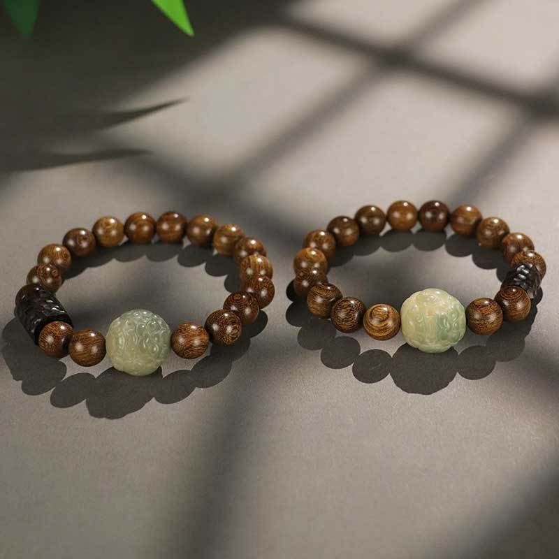 Free Today: Bodhi Pixiu Beaded Couple Bracelet Women's Ebony Bracelet