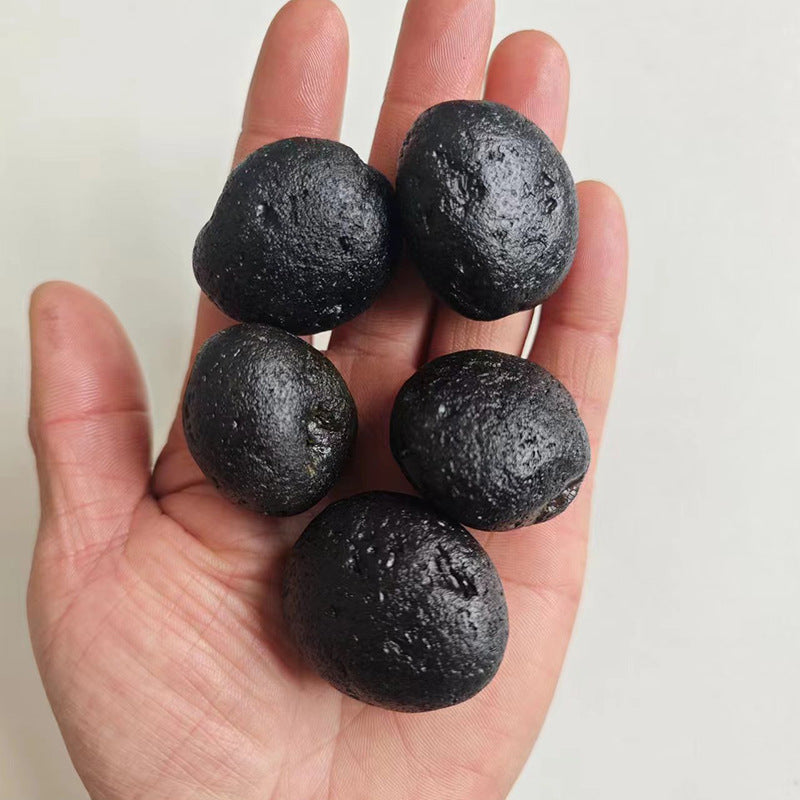 Free today:Natural meteorite crystal rough stone glass meteorite, decorative ornament