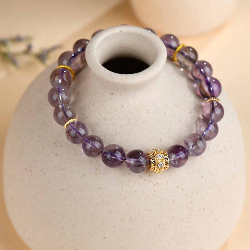 Natural amethyst bracelet women's bracelet.