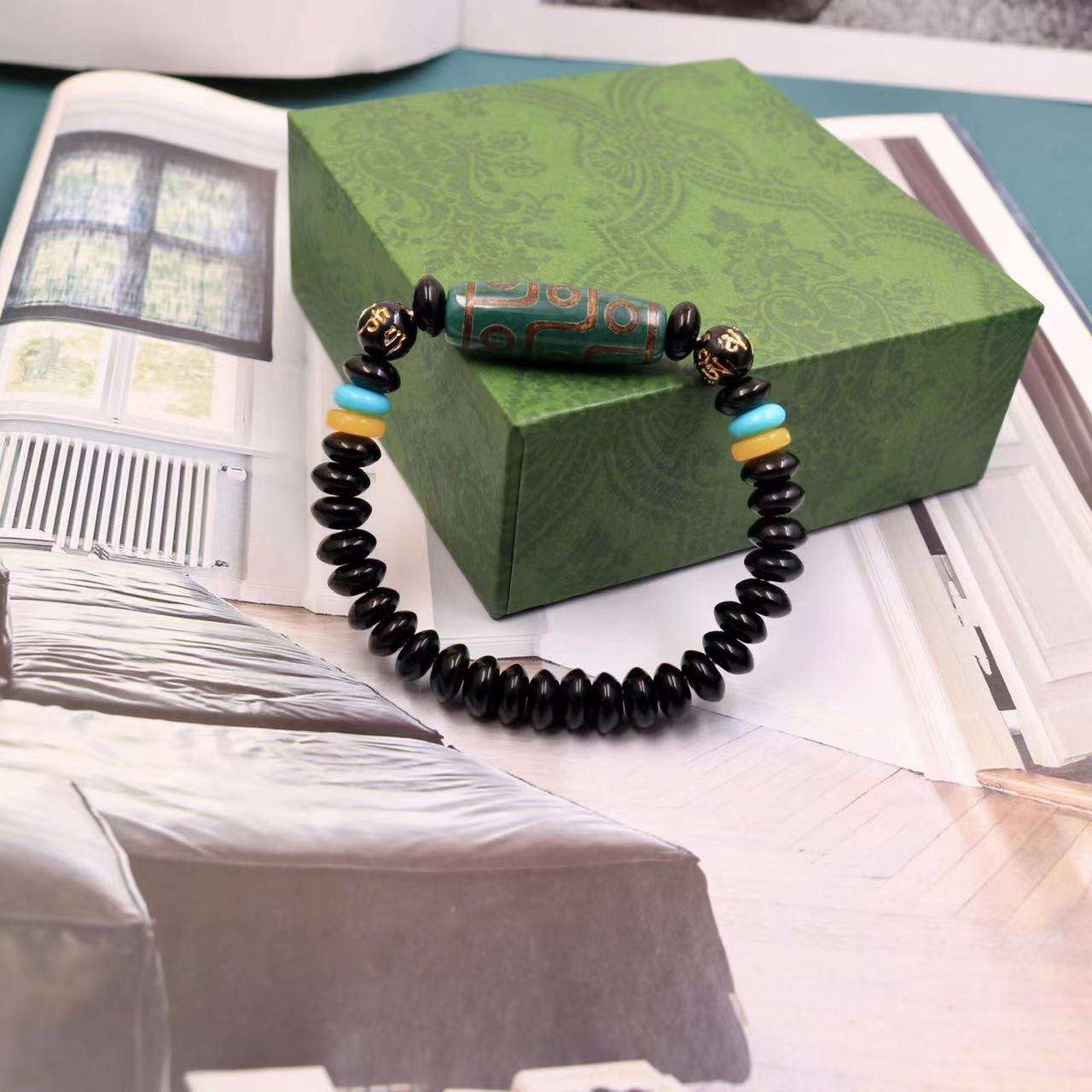 Tibet nine-eye dzi bead bracelet agate dzi bead bracelet abacus bead bead jewelry