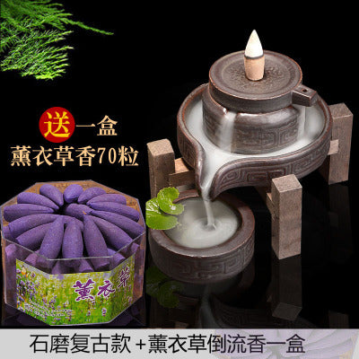 Sandalwood Stone Mill Reverse Flow Incense Burner