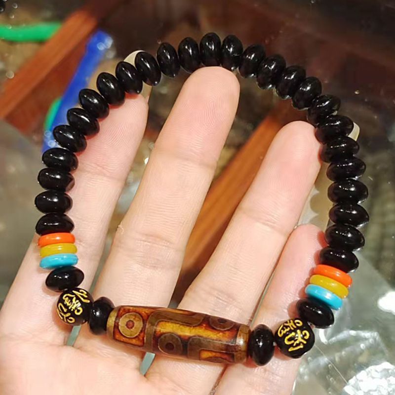 Free Today: Tibet Nine Eyes Dzi Bead Bracelet Lucky Nafu Transshipment