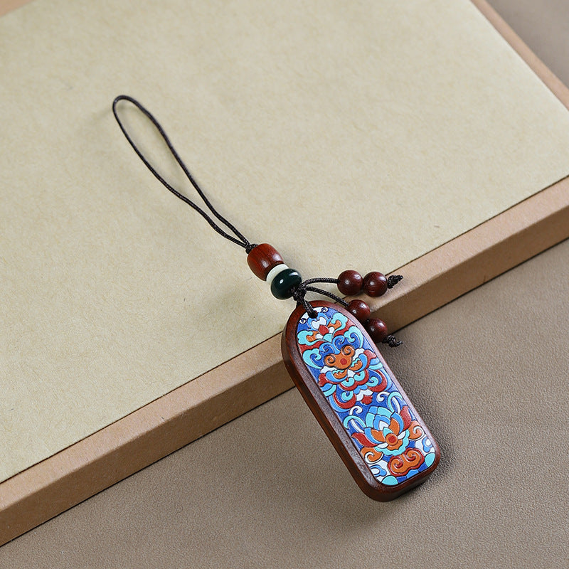 Green sandalwood safe brand car keychain pendant pendant