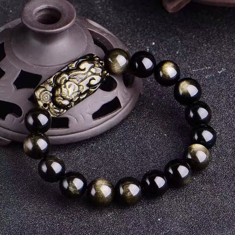 Obsidian Pixiu bracelet