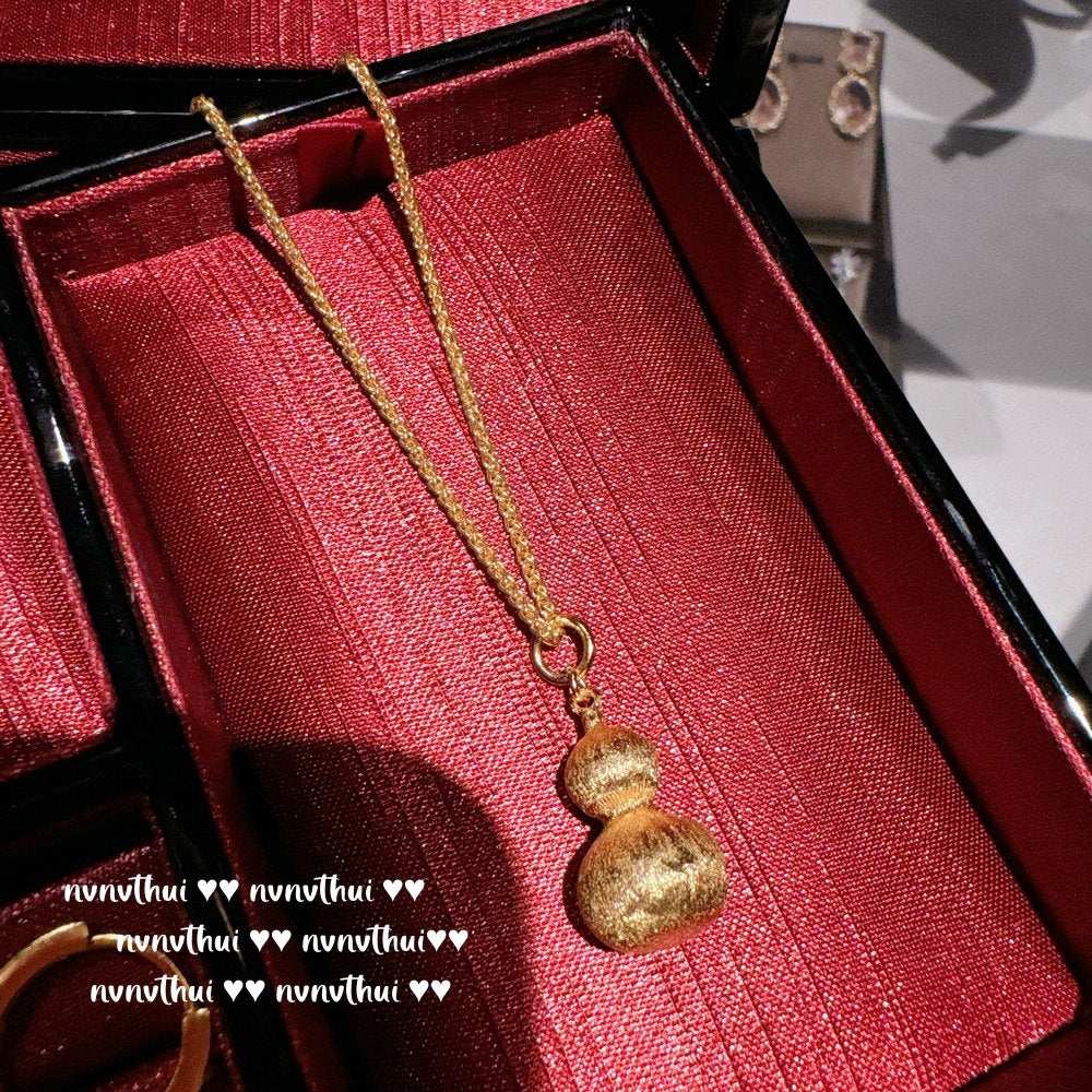 Ancient Taoist gold filigree chisel engraving vajra pestle Pixiu necklace, new Chinese style, Pixiu copper coins stacked with pendant chain