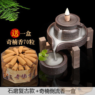 Sandalwood Stone Mill Reverse Flow Incense Burner