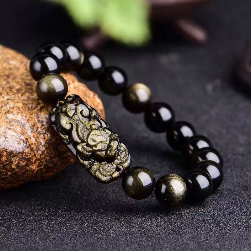 Obsidian Pixiu bracelet