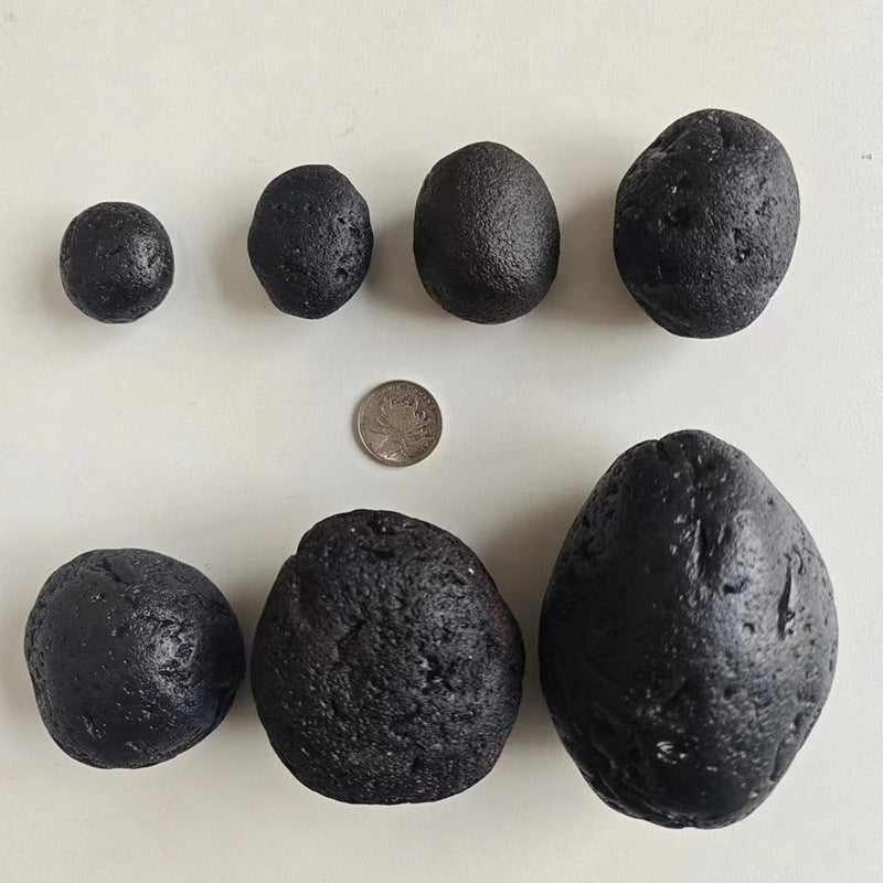 Free today:Natural meteorite crystal rough stone glass meteorite, decorative ornament