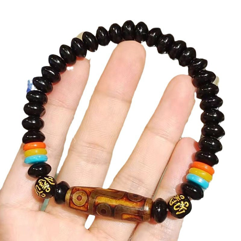 Free Today: Tibet Nine Eyes Dzi Bead Bracelet Lucky Nafu Transshipment