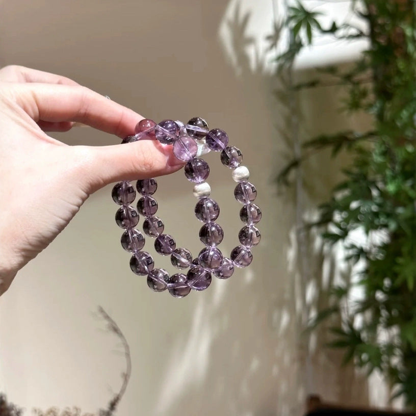 Natural amethyst purified magnetic field bracelet women's