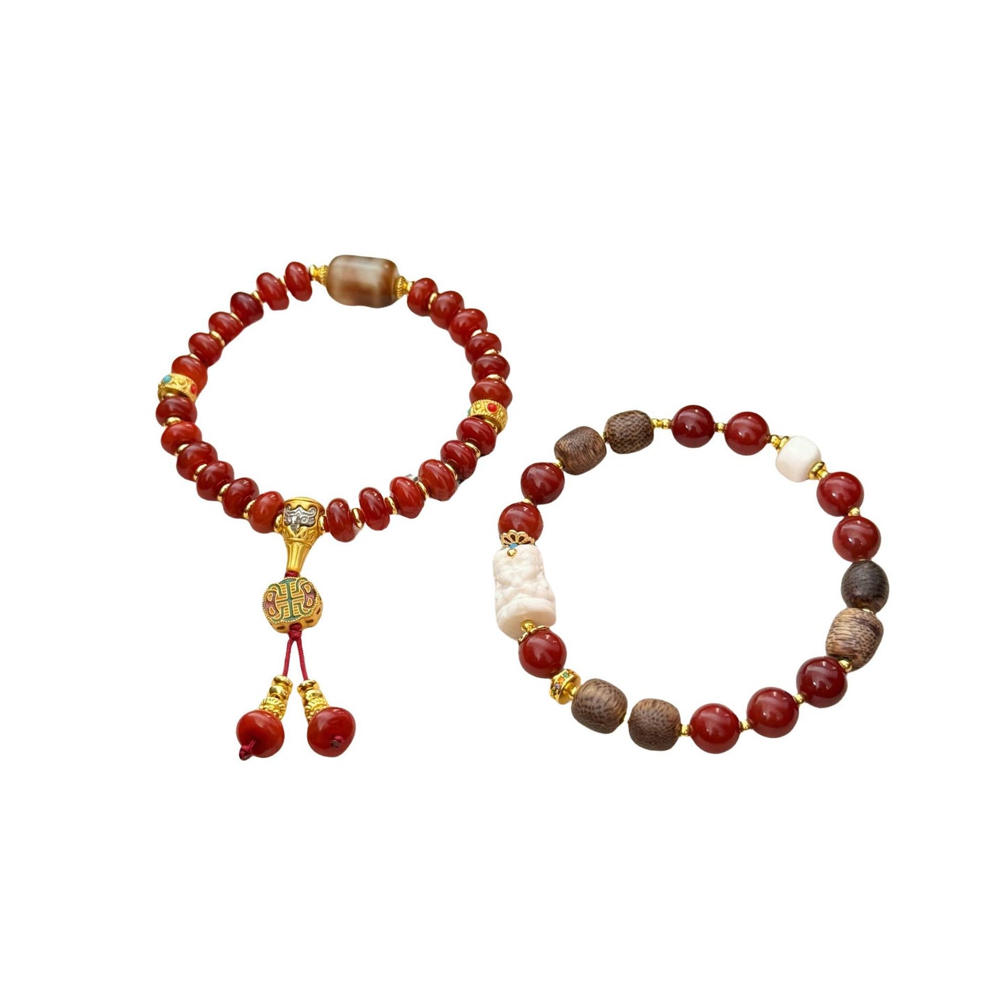Sandalwood Nanhong agate bracelet jewelry women's models