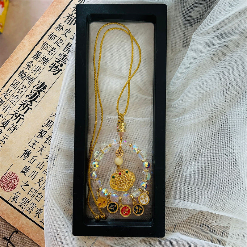 Five-way God of Wealth car hanging multicolored abacus beads car pendant