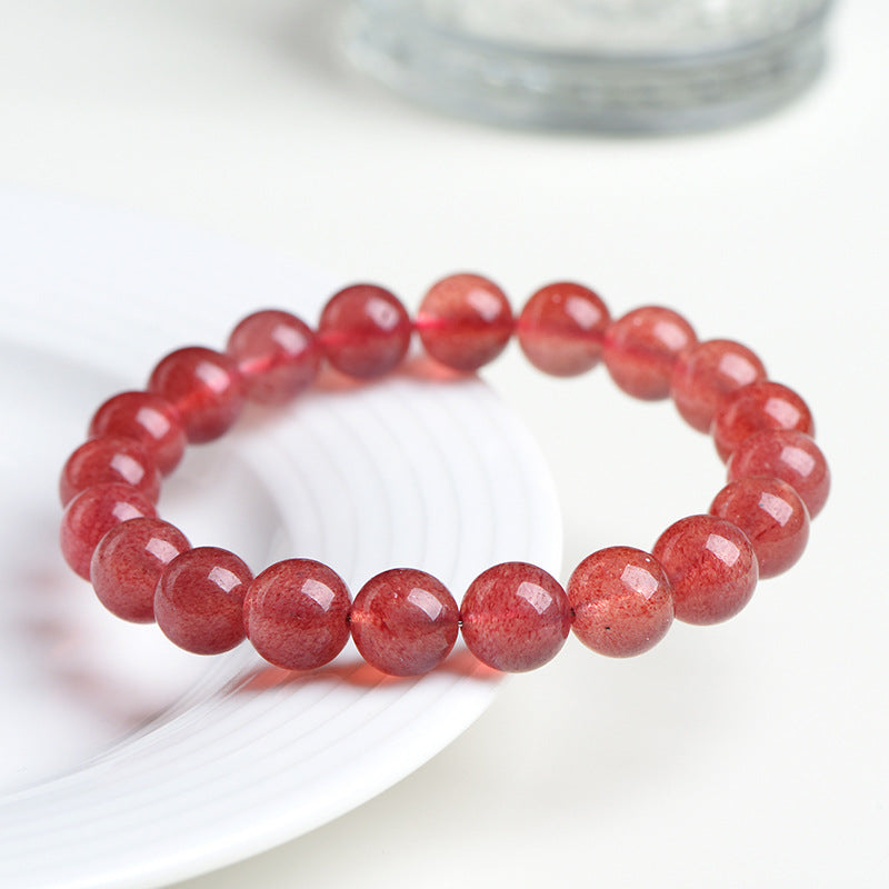 Natural scarcity, best blood red strawberry crystal bracelet.