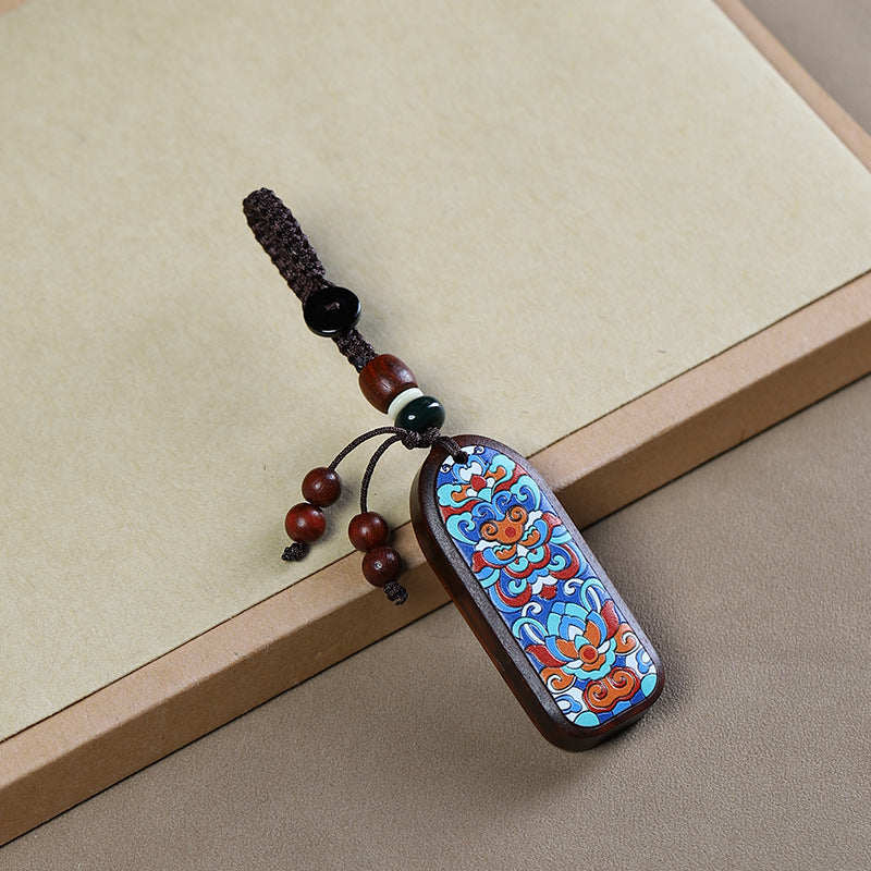 Green sandalwood safe brand car keychain pendant pendant