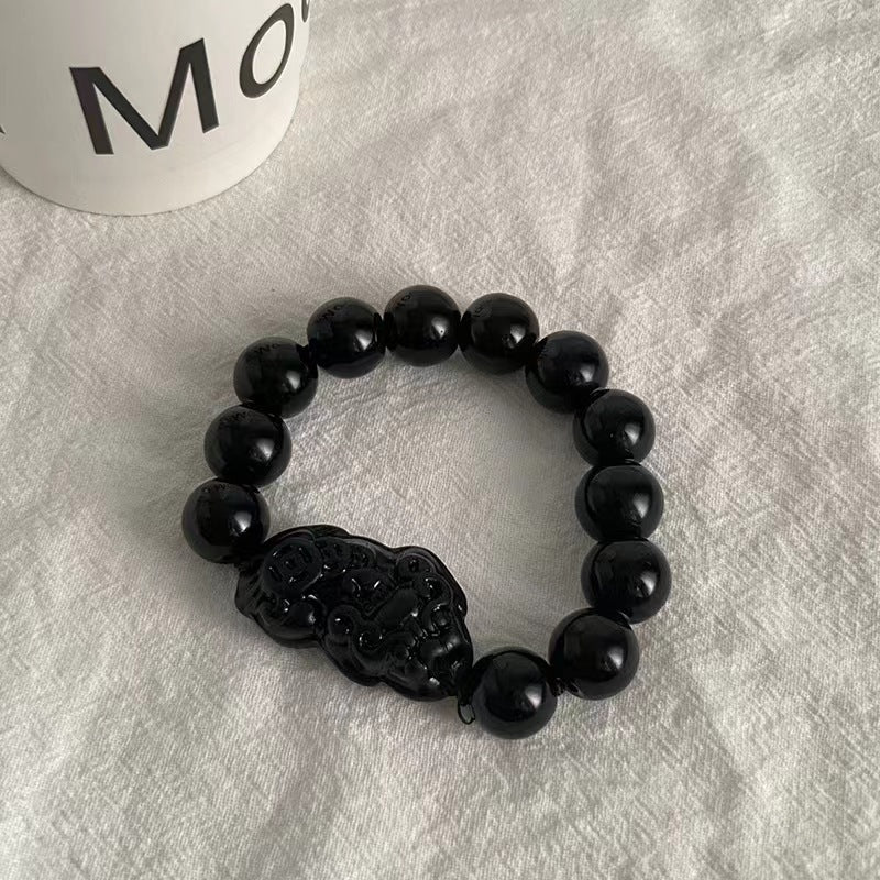 Natural Obsidian Pixiu Lucky Bracelet
