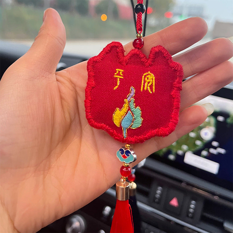 Handmade lion head safety symbol car pendant