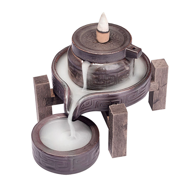 Sandalwood Stone Mill Reverse Flow Incense Burner