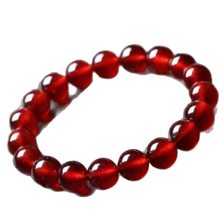 Natural Garnet Bracelet Lucky Bead Jewelry