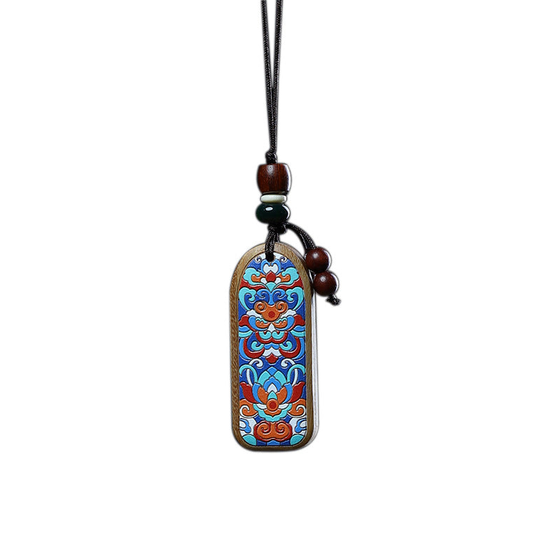 Green sandalwood safe brand car keychain pendant pendant