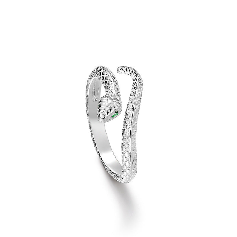 999 silver spirit snake ring