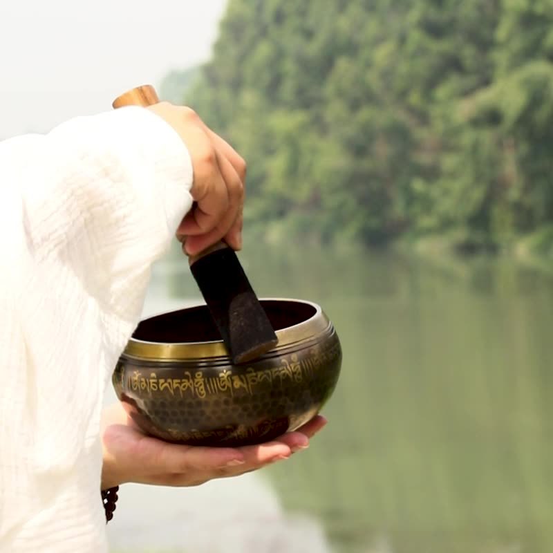 Tibetan Scripture Singing Bowl Buddhist Sound Yoga Meditation Sound Therapy Singing Bowl