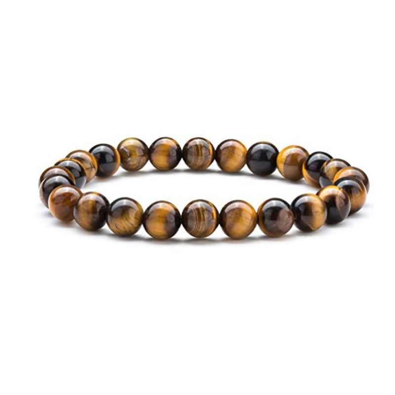 Free Today: Agate Volcanic Stone Round Beads Natural Gems Bracelet Blessing Protection