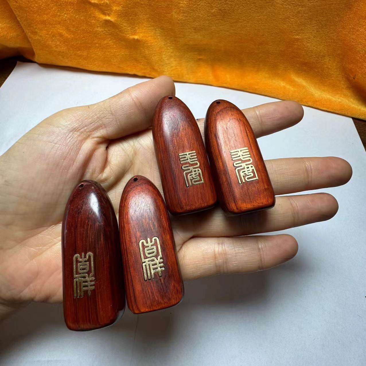 Free today: Light sandalwood double-sided safe and auspicious no matter brand inlaid with brass DIY pendant for safety and body protection