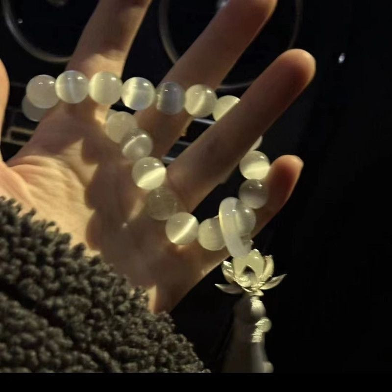 white opal eighteen children, handheld She Taicui Hanfu fringed hand twist antique bracelet for men and women