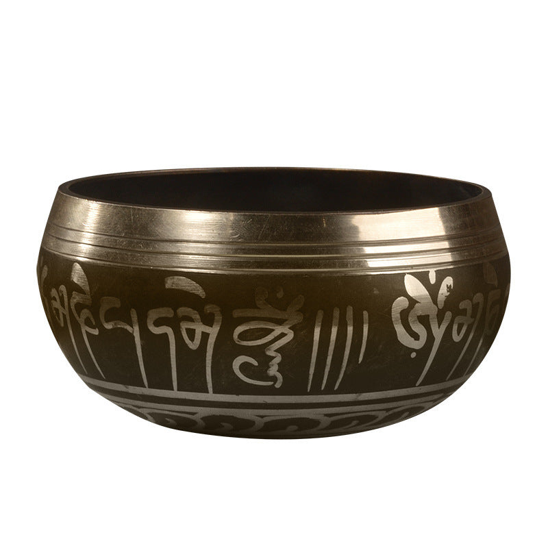 Tibetan Buddhist Bowl Sanskrit Bowl Yoga Meditation Bronze Bowl