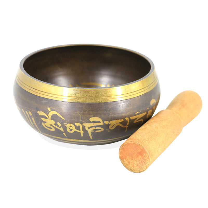 Handmade Tibetan six-character mantra Tibetan bowl sound therapy bowl