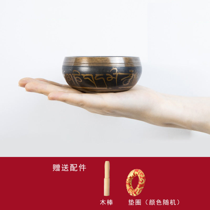 Handmade Tibetan six-character mantra Tibetan bowl sound therapy bowl