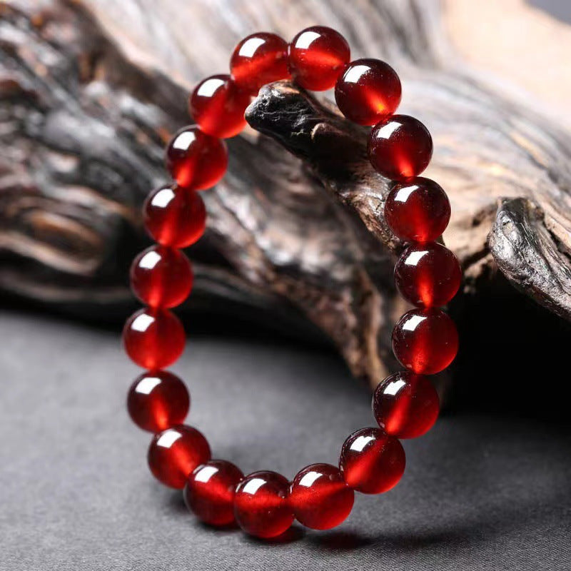 Natural Garnet Bracelet Lucky Bead Jewelry