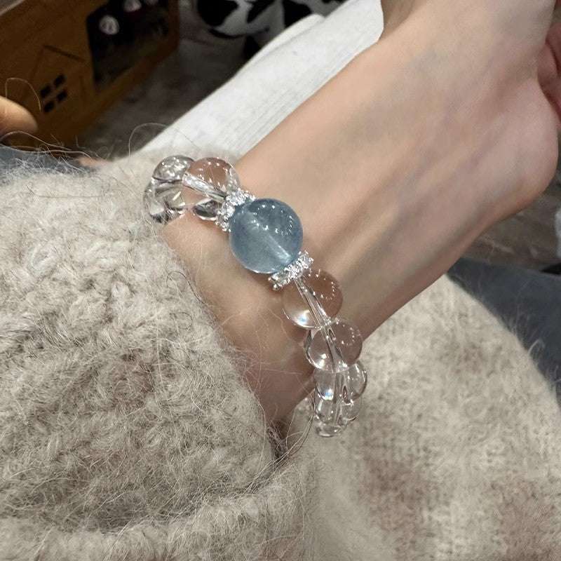 White Crystal Bracelet Women Purify the magnetic field and discharge negative energy.