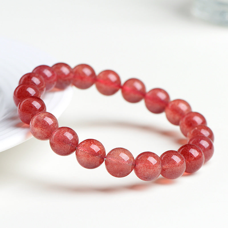 Natural scarcity, best blood red strawberry crystal bracelet.