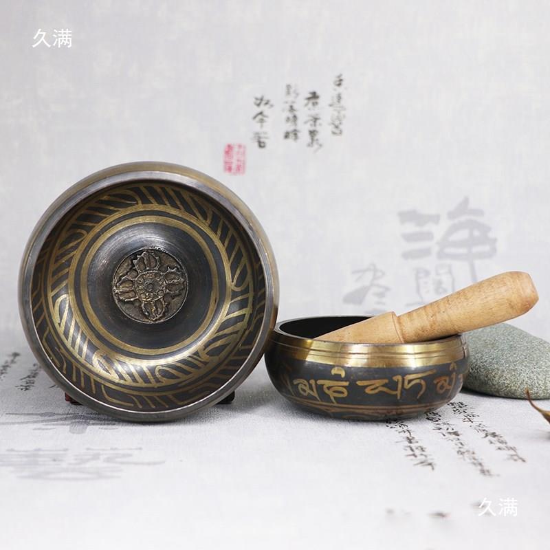 Handmade Tibetan six-character mantra Tibetan bowl sound therapy bowl