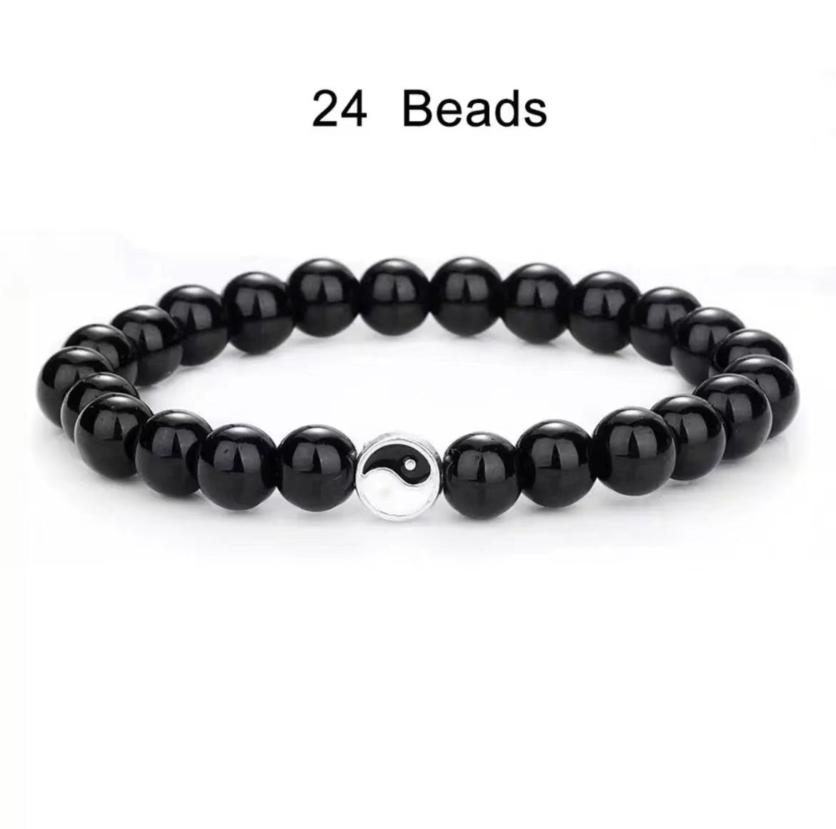 Free Today: Handmade Tai Chi Gossip Turquoise Yin Yang Black and White Bracelet Nourishing Healing Practice