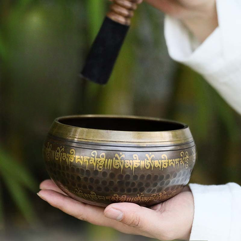 Tibetan Scripture Singing Bowl Buddhist Sound Yoga Meditation Sound Therapy Singing Bowl