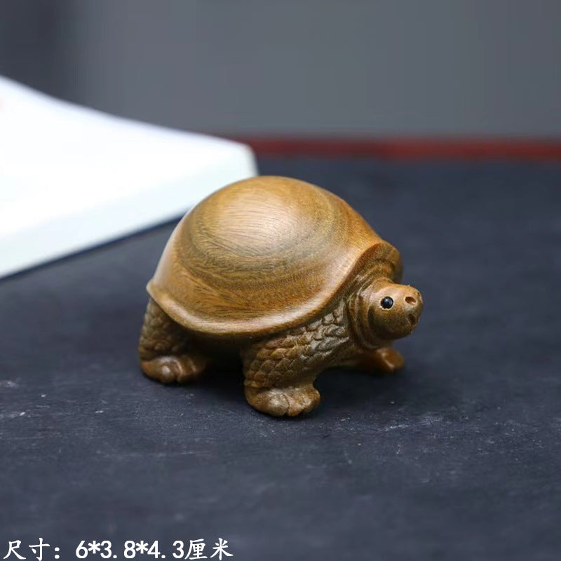 Green sandalwood handle key pendant mascot