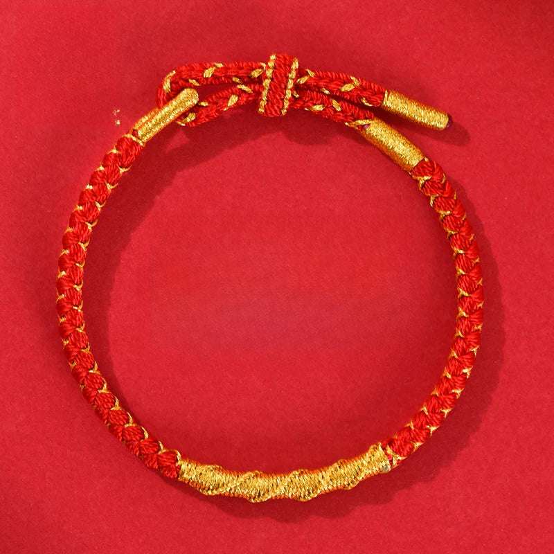 Taoist 2025 Year of the Snake Birthday Year Red Hand Rope Small Red Rope Bracelet Female Amulet Birthday Year Auspicious Wear of the Snake