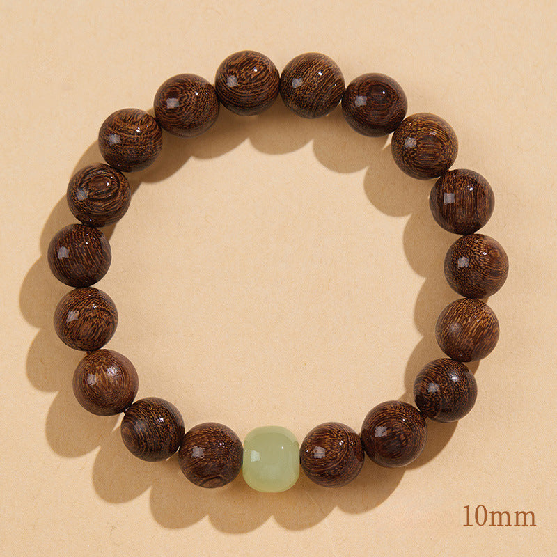 Natural gold silk sandalwood bracelet transshipment beaded rosary sandalwood couple bracelet zen Buddha beads