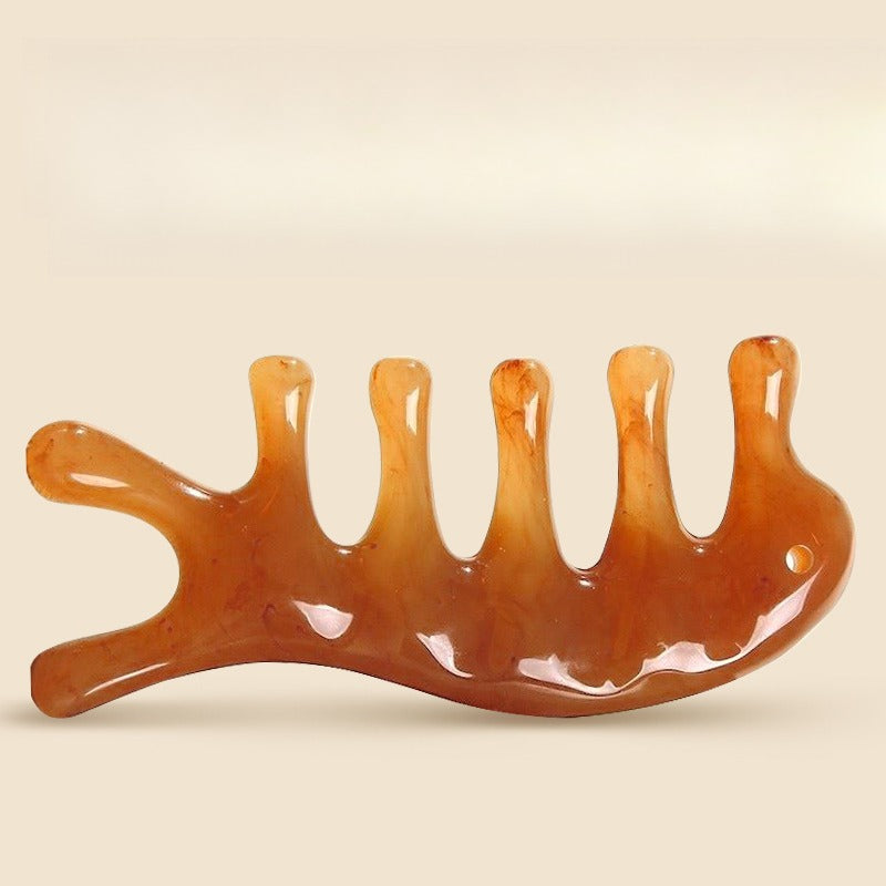 Horn comb beef bone massage meridian comb