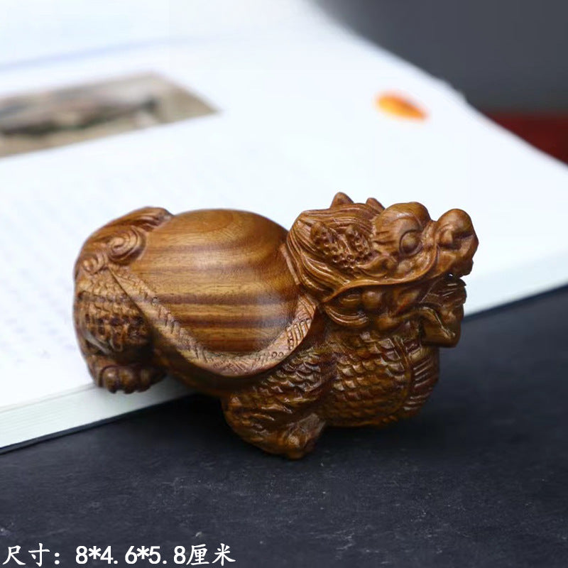 Green sandalwood handle key pendant mascot