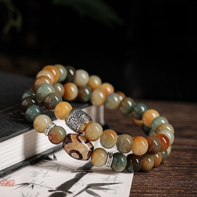 Bodhi double circle bracelet women's Buddha bead bracelet