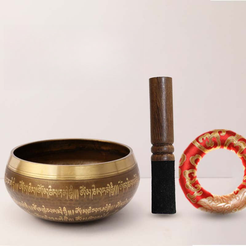 Tibetan Scripture Singing Bowl Buddhist Sound Yoga Meditation Sound Therapy Singing Bowl