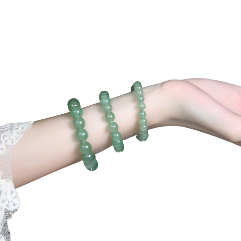 Natural Dongling Jade Bracelet Women's Jade Beaded Beads Lucky Bracelet